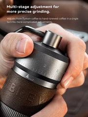 Manual Coffee Grinder Aluminum Conical Burr Capacity 22G Hand Coffee Grinder with 11 Levels Adjustable Setting Pour Over
