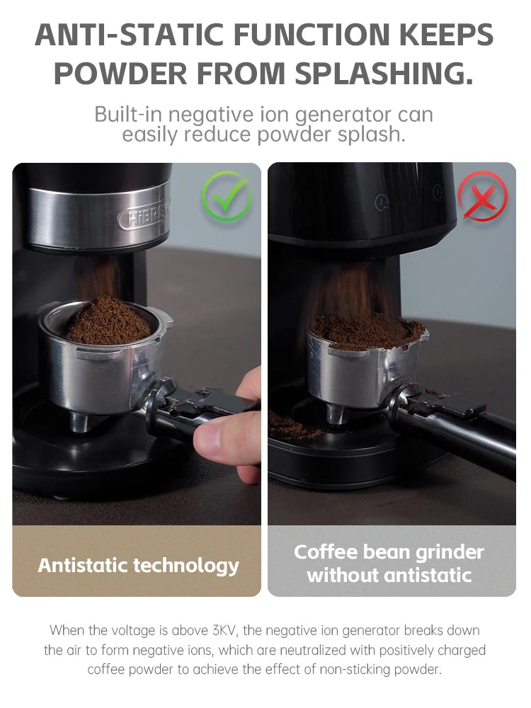 Hibrew Automatic Burr Mill Electric Coffee Grinder with 31 Gears for Espresso American Coffee Pour over Visual Bean Storage G3